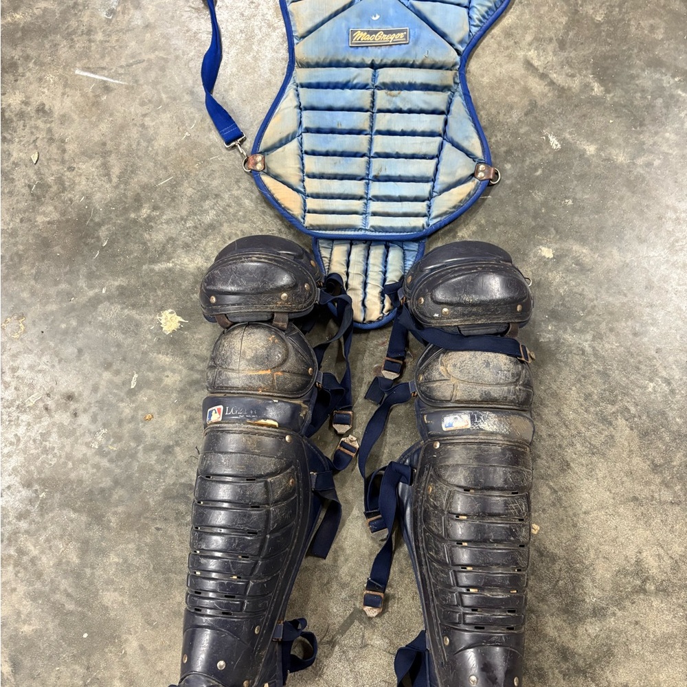 Blue and Black Catcher's Gear Set